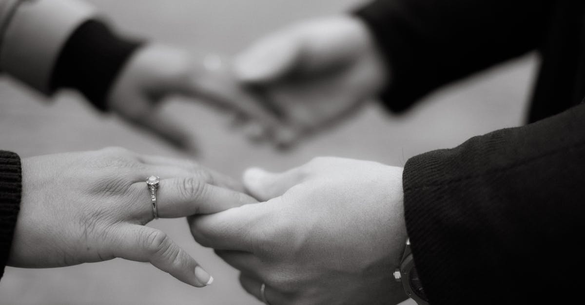 Ring of warning vs Ring of ESP - Grayscale Photo of Man and Woman Holding Hands