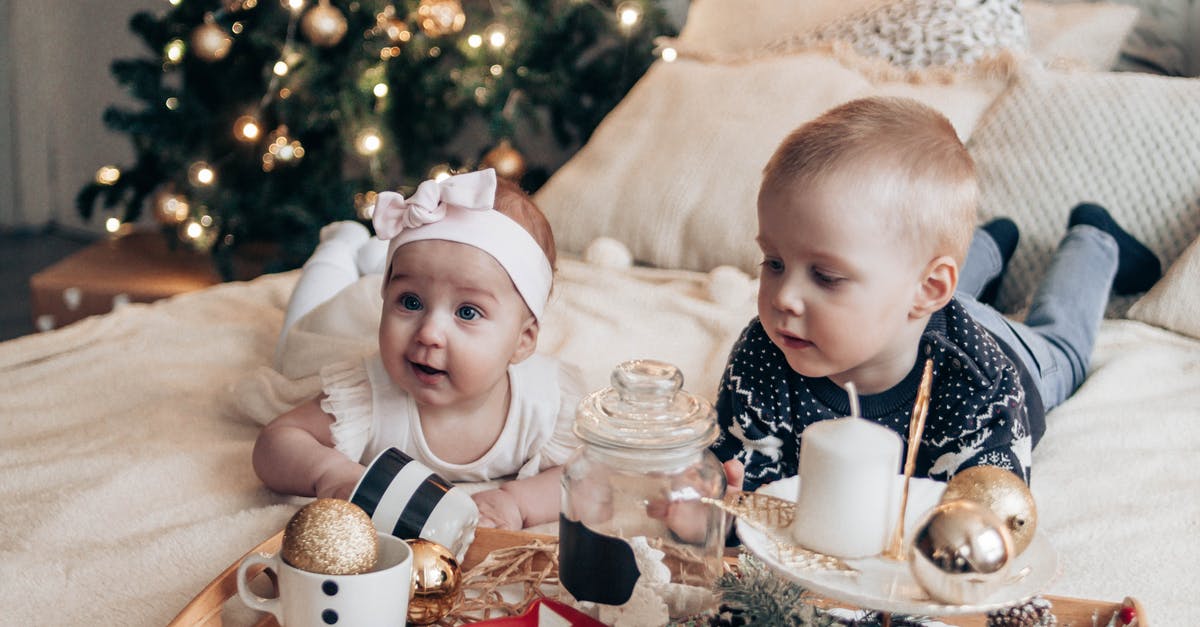 Safest Sister of Eve Level 4 Security Missions - Little children lying on bed near Christmas tree Safest Sister of Eve Level 4 Security Missions - Little children lying on bed near Christmas tree