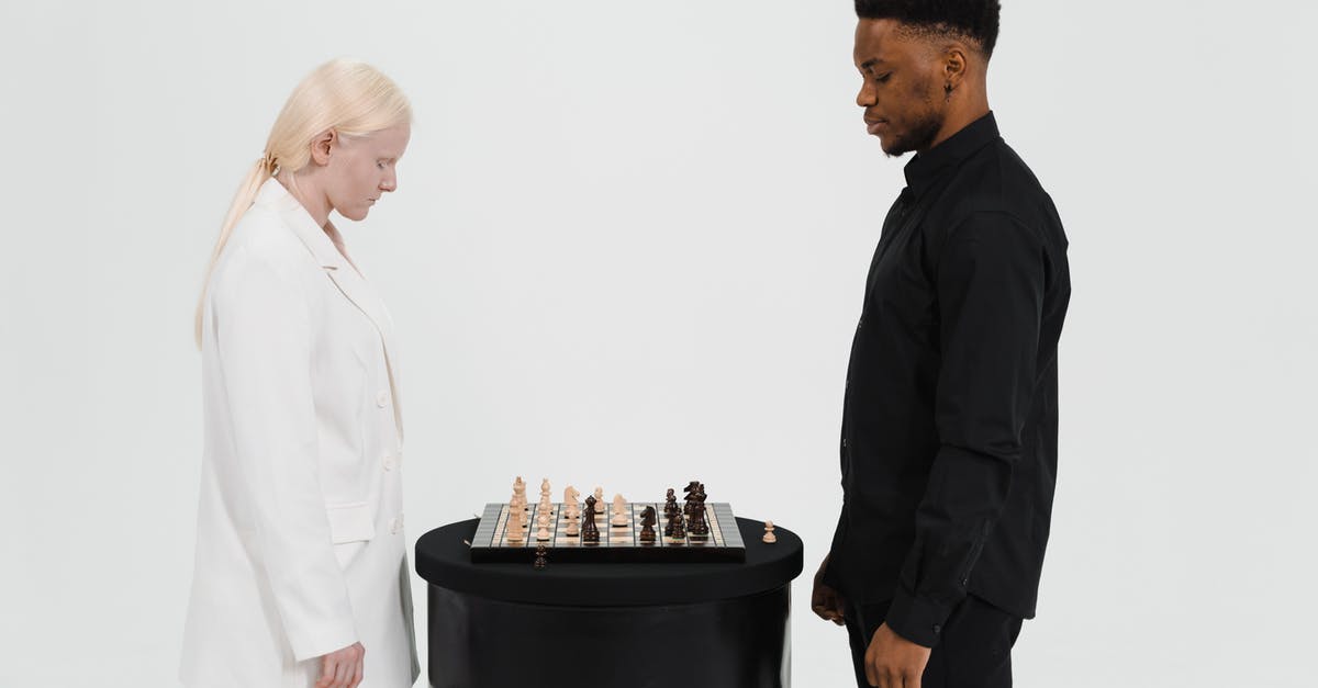 Sans Battle Plan? - Man and Woman Standing Near a Chess Board on Table
