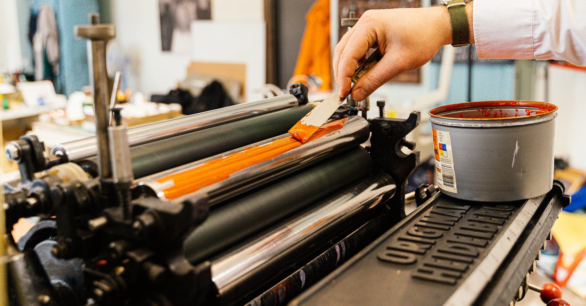 Selecting a specific area not working [closed] - Close up of a Printing Machine