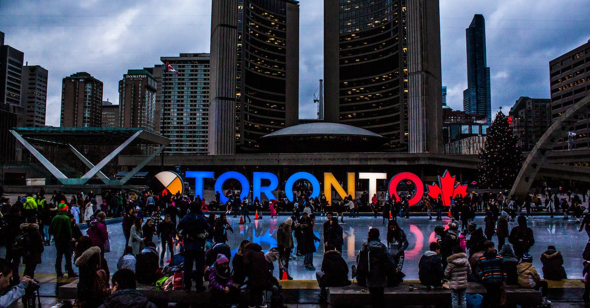 Show radiuses of other buildings - People Gathered in Front of Toronto Freestanding Signage