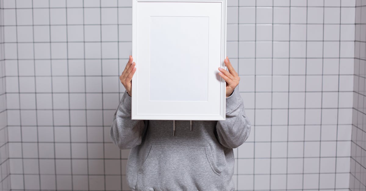 Show sources for tile values - Faceless person covering face with empty photo frame
