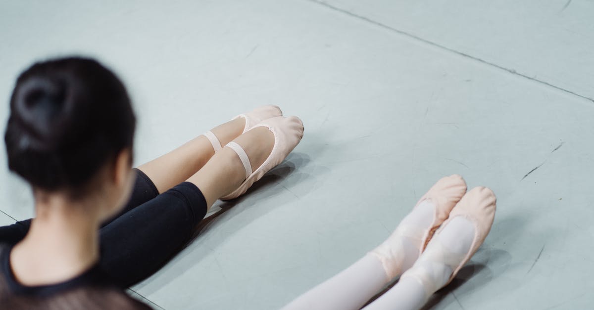 Show sources for tile values - Faceless trainer teaching girl while performing ballet exercise