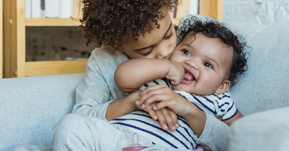 Sol Permits for Dummies - African American boy with curly hair embracing and kissing adorable smiling little baby while sitting in comfortable armchair Sol Permits for Dummies - African American boy with curly hair embracing and kissing adorable smiling little baby while sitting in comfortable armchair