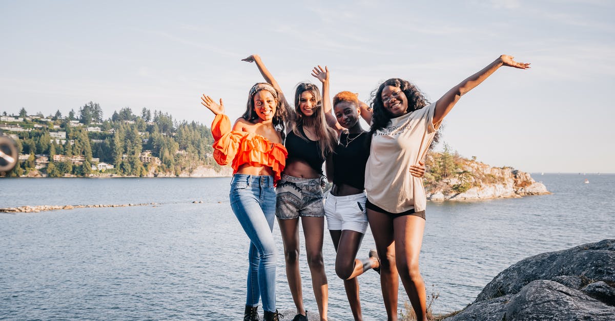 Some females don't have the right skeleton - Female Friends standing on a Boulder