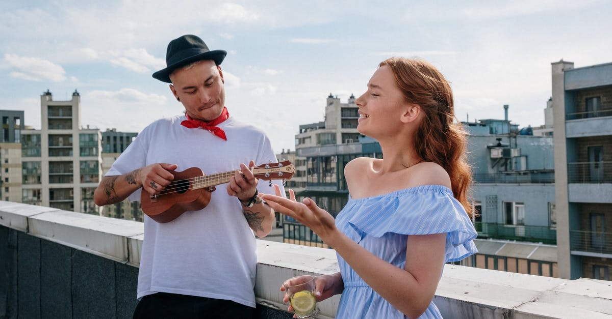 Sound glitches when I pull out my sword - Woman in White Tank Top and Black Pants Playing Ukulele Sound glitches when I pull out my sword - Woman in White Tank Top and Black Pants Playing Ukulele