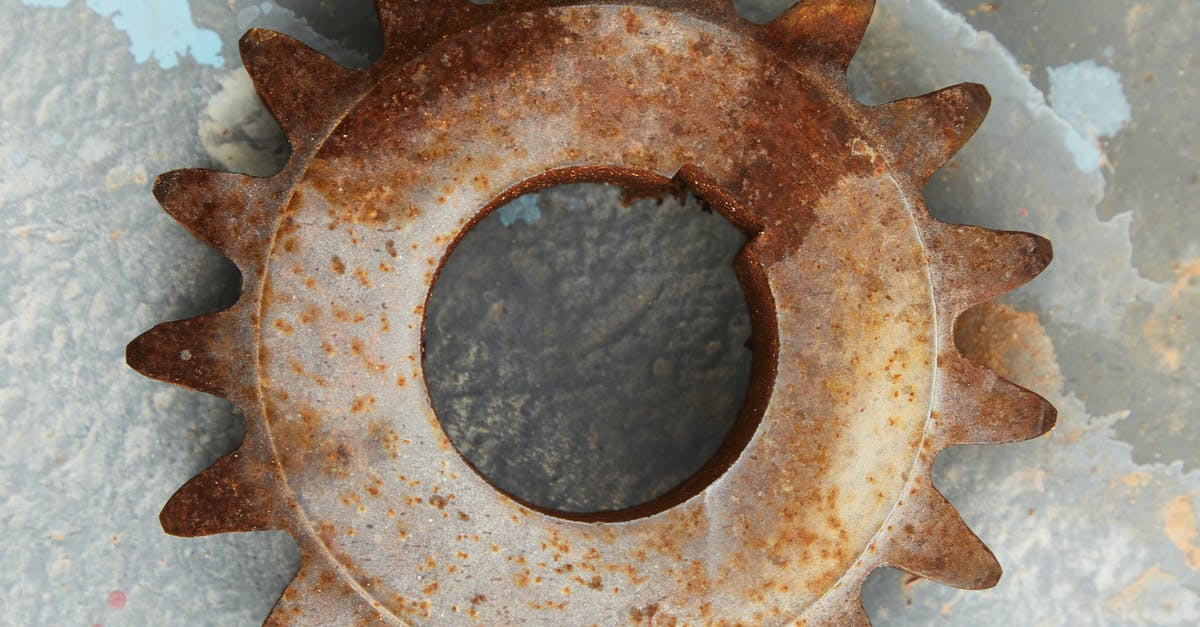 Specific Rules for Start of Round Damage - Old gear wheel covered with rust