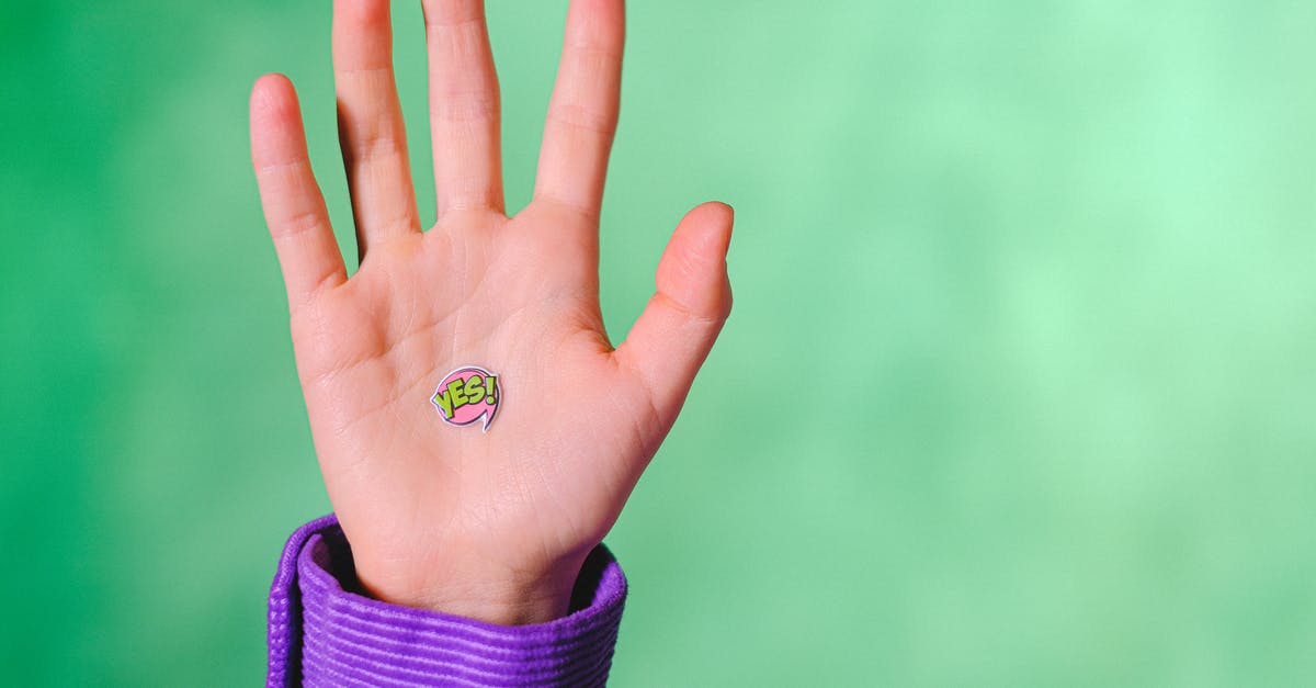 Spinning the stick minigames - How to not destroy my palms? - Crop anonymous person demonstrating sticker with word Yes placed on hand against green background Spinning the stick minigames - How to not destroy my palms? - Crop anonymous person demonstrating sticker with word Yes placed on hand against green background