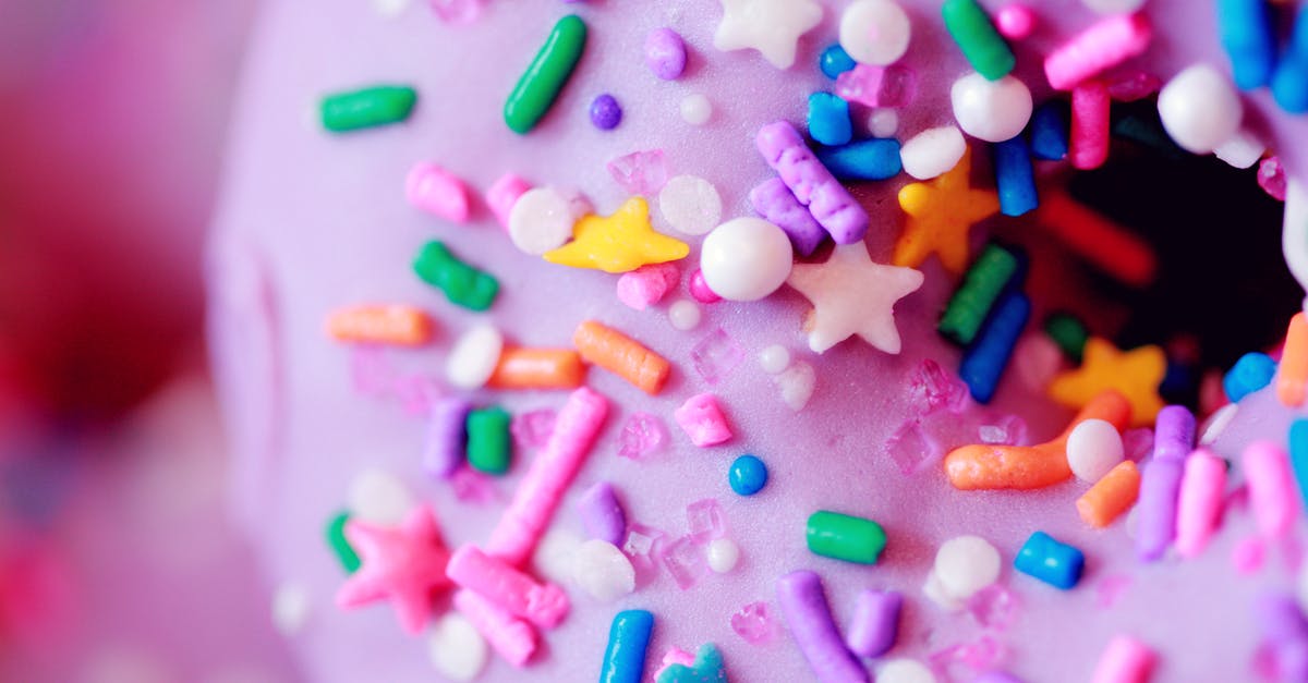 Stardust and Candy limit - Pink Doughnut with Colorful Sprinkles inTilt-shift Lens