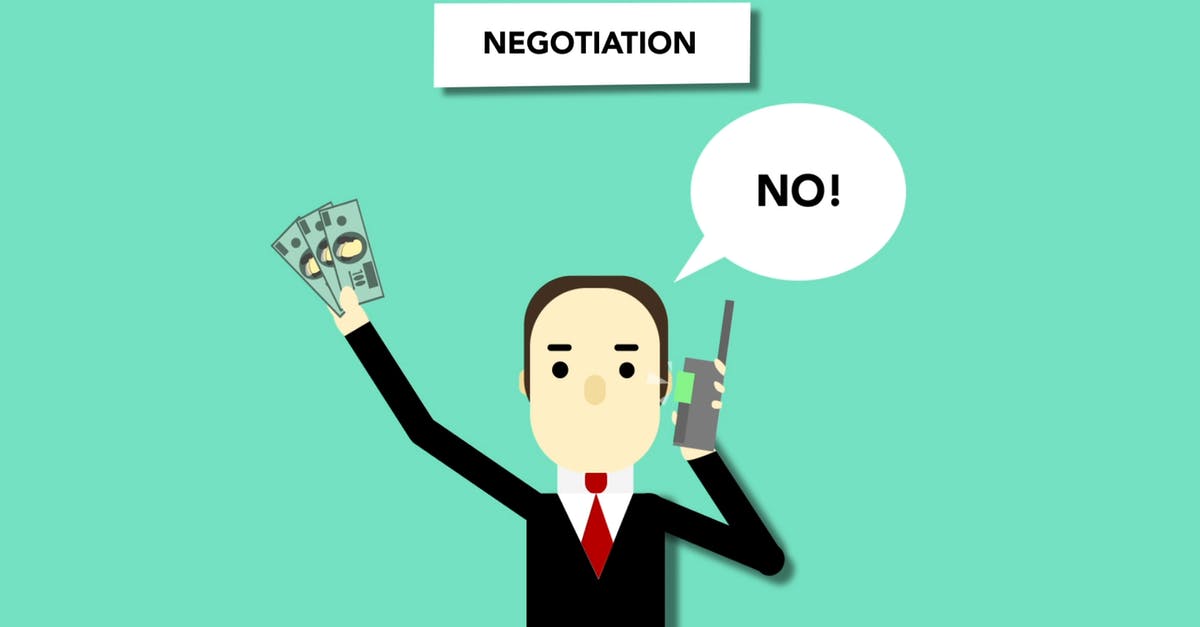Strategy for after finished attacks and no shield - Concept illustration of man with money saying no to offer during business negations on phone