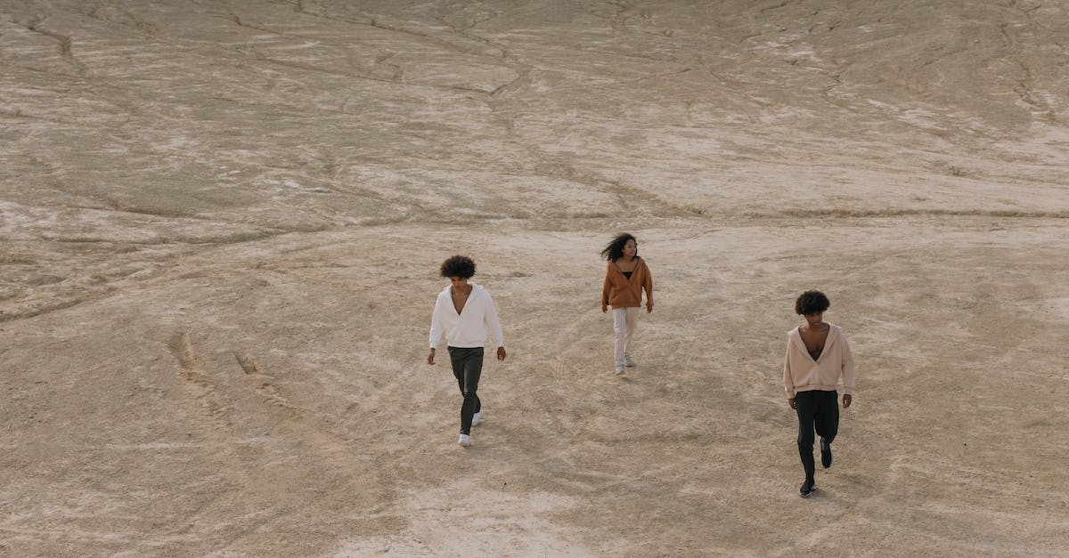 Stuttering While Walking - Group of People Walking on Brown Sand