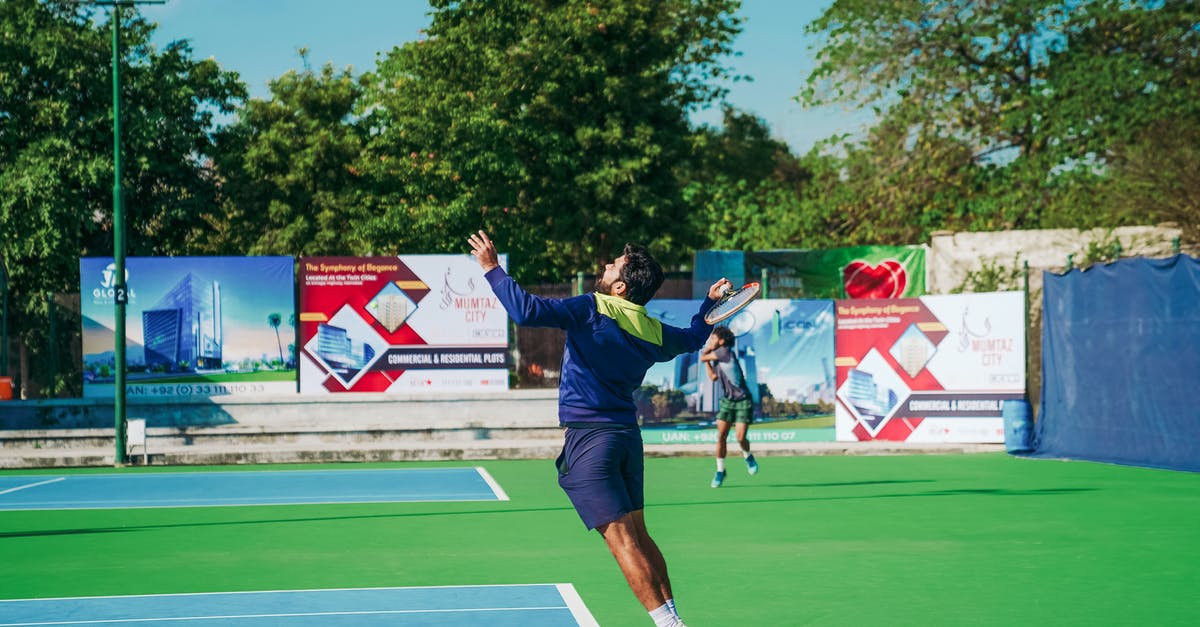 Testing for players in particles - A Man Playing Tennis