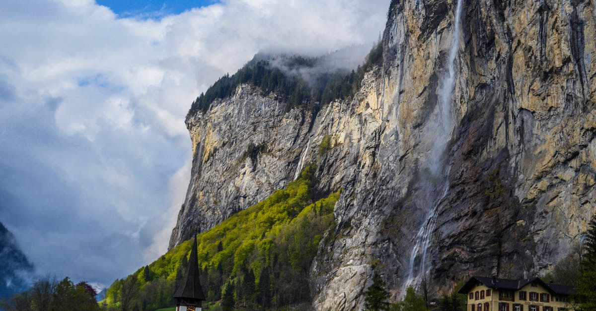 Testing for structures near players - Small village located near rocky mountains with waterfall Testing for structures near players - Small village located near rocky mountains with waterfall