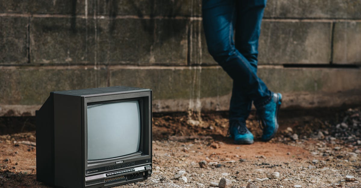 the mame.ini file path not used - Crop person standing near fence and old TV the mame.ini file path not used - Crop person standing near fence and old TV