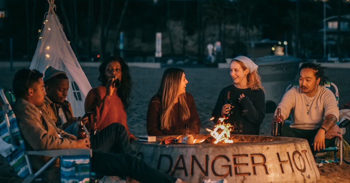 Timed out on Words With Friends 2 - Group of Friends Sitting in Front of Fire Pit