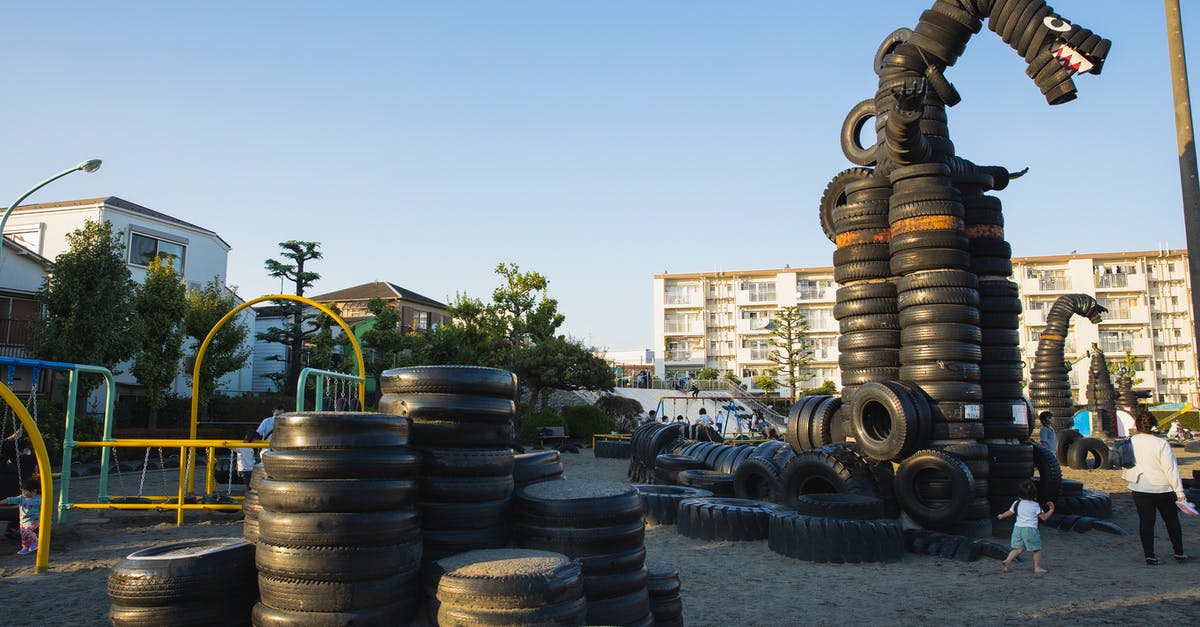 Tinker's Construct. Can only be used to make casts - Suburb yard playground with stacks of old tyres constructed in huge monster creature