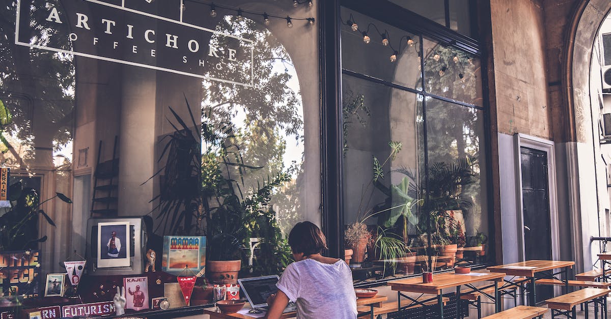 Tourist and Marksman achievements not working - Woman in White Top Sitting Outside the Artichore Shop Staring at Her Laptop in the Table