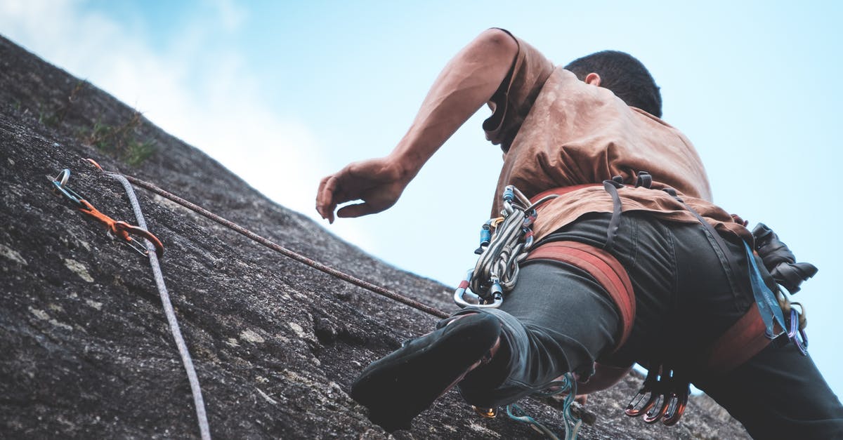 TrainIng SPECIAL for Current Dwellers: Methods? - Unrecognizable mountaineer climbing on cliff