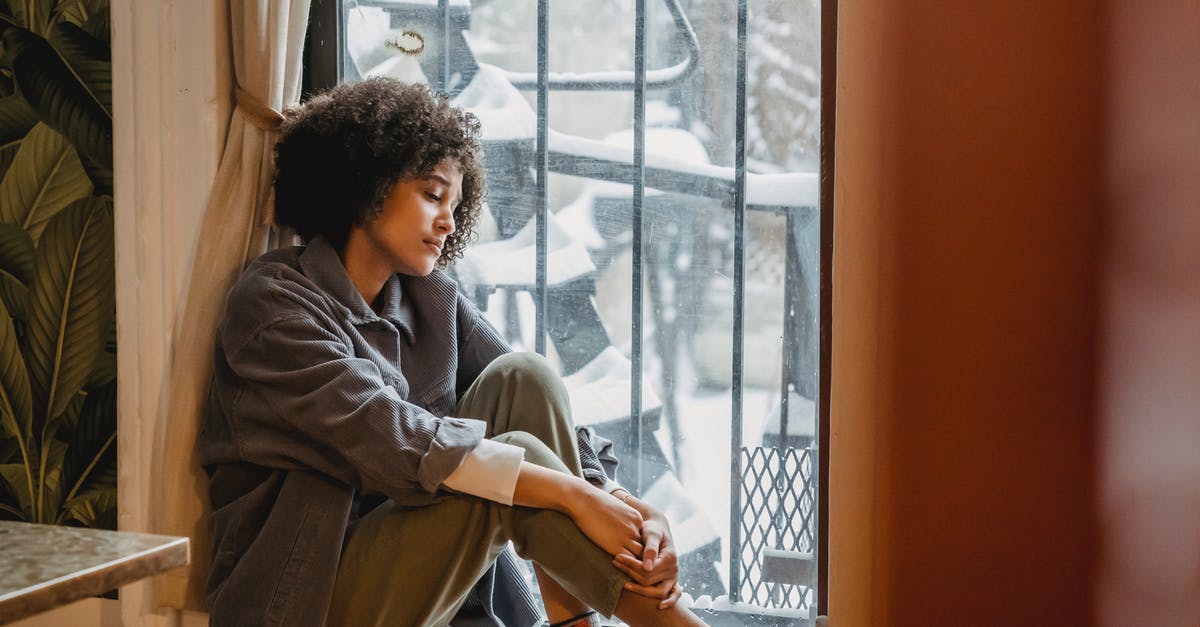 Trouble launching Repton 1 and 2 on Windows 10 - Side view full body of upset African American woman embracing knees while sitting in solitude near window and looking down Trouble launching Repton 1 and 2 on Windows 10 - Side view full body of upset African American woman embracing knees while sitting in solitude near window and looking down