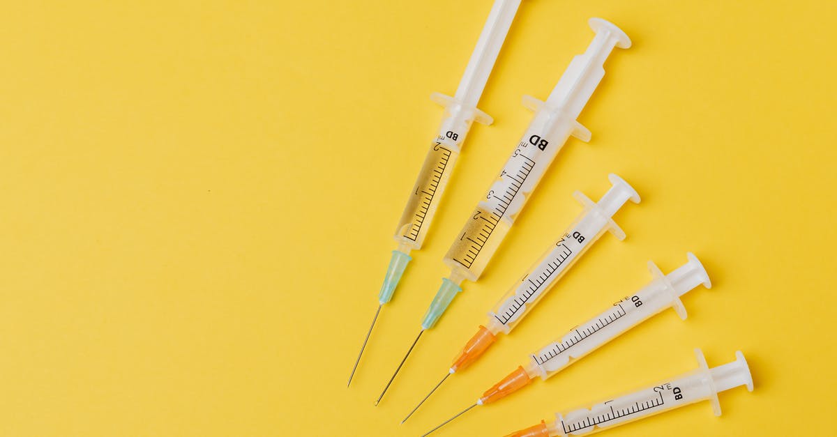 Tweak graphics settings to prevent extreme glimmering of equipment - Syringes of different sizes on yellow background