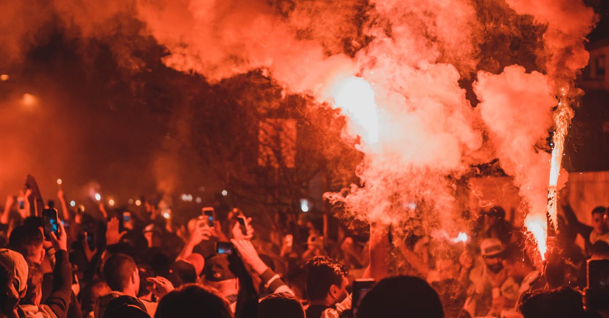 Using Carnage to generate Rage with weapons other than the Chaoseater - Crowd of unrecognizable activists with burning torches standing on street among smoke during demonstrations at night Using Carnage to generate Rage with weapons other than the Chaoseater - Crowd of unrecognizable activists with burning torches standing on street among smoke during demonstrations at night