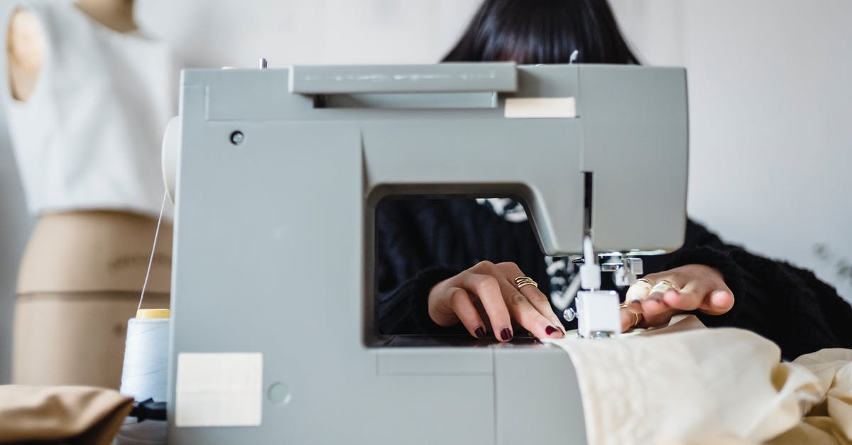 Using NBT tags in crafting - Anonymous seamstress sewing on machine in atelier