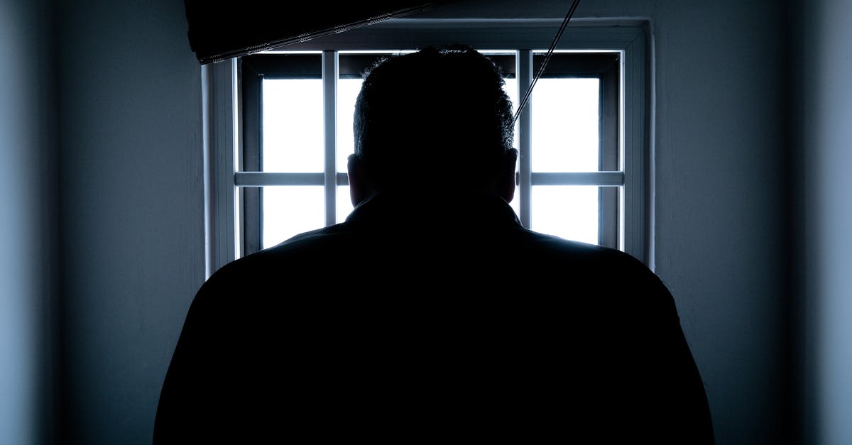 Wailing Prison escape! - Rear View of a Silhouette Man in Window Wailing Prison escape! - Rear View of a Silhouette Man in Window