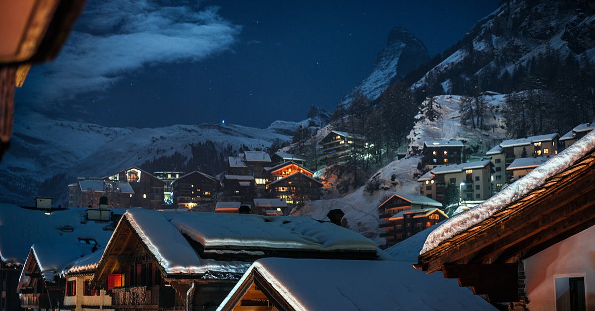 Was Shay artificially aged to become a teenager, or is this his natural age? - Village with residential houses on snowy mounts