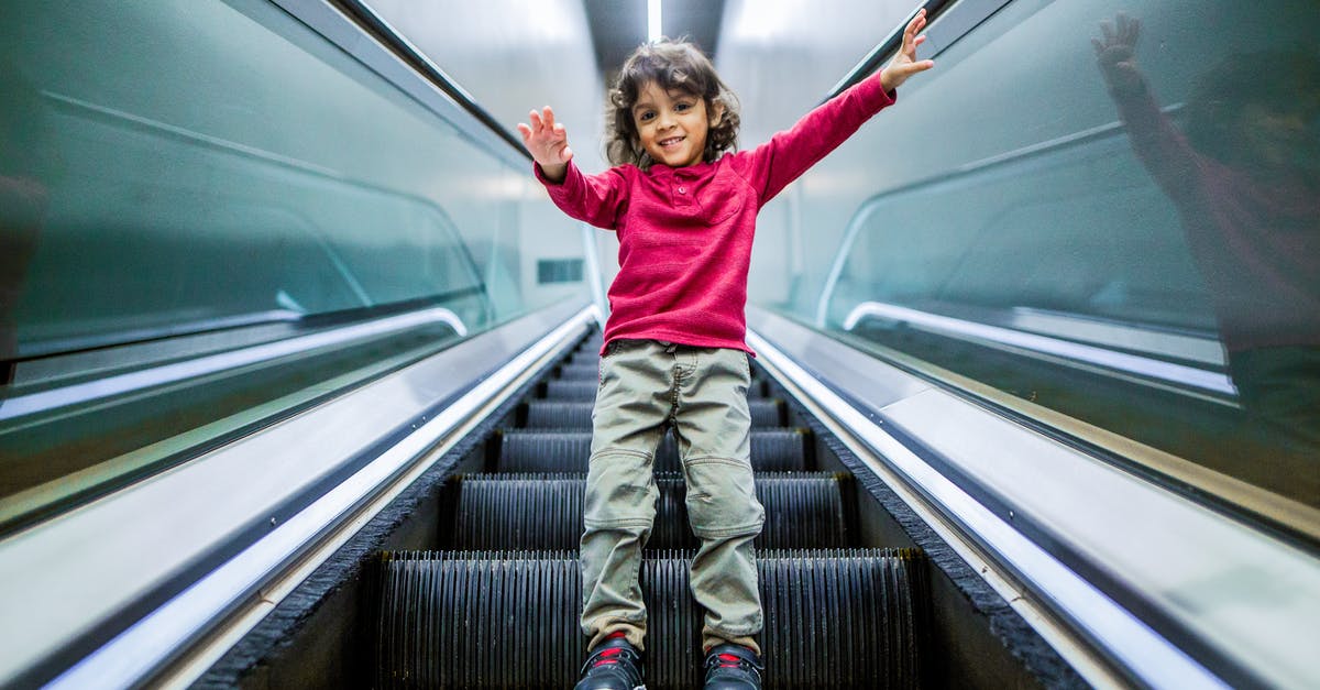 What's the most efficient way to raise the happiness values in my settlement? - Positive boy standing on escalator