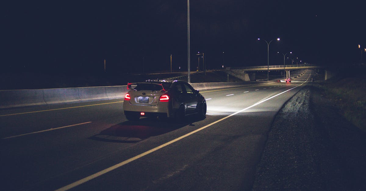 What's the most efficient way to travel with your lamp lit? - Car driving on asphalt roadway at hight What's the most efficient way to travel with your lamp lit? - Car driving on asphalt roadway at hight