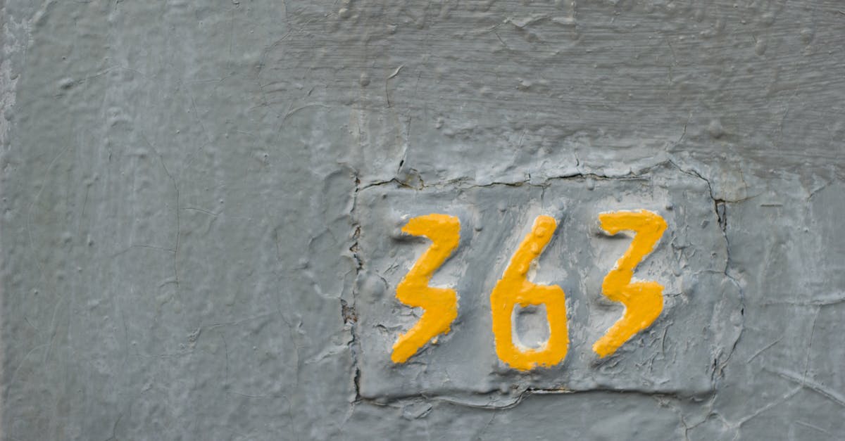 What's the point of paintings? - Painted yellow numbers 363 on cracked gray wall