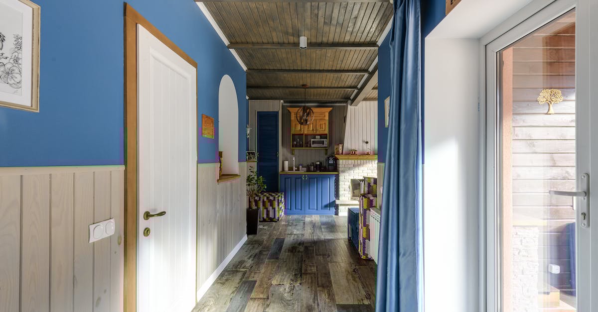 What's the significance of the Blue Hallway before the 'two door' room? - House Hallway with Brown Wooden Floor What's the significance of the Blue Hallway before the 'two door' room? - House Hallway with Brown Wooden Floor