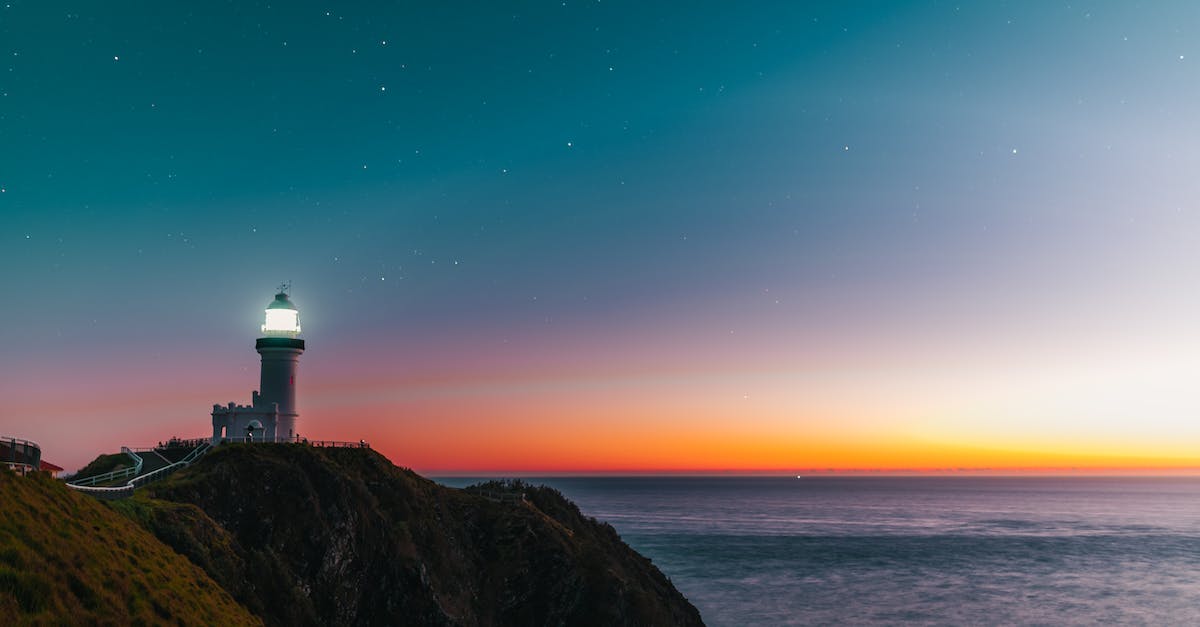What are all the Beacon Special Effects? - Amazing scenery of lighthouse tower located on rocky cliff against starry sunset sky over wavy ocean