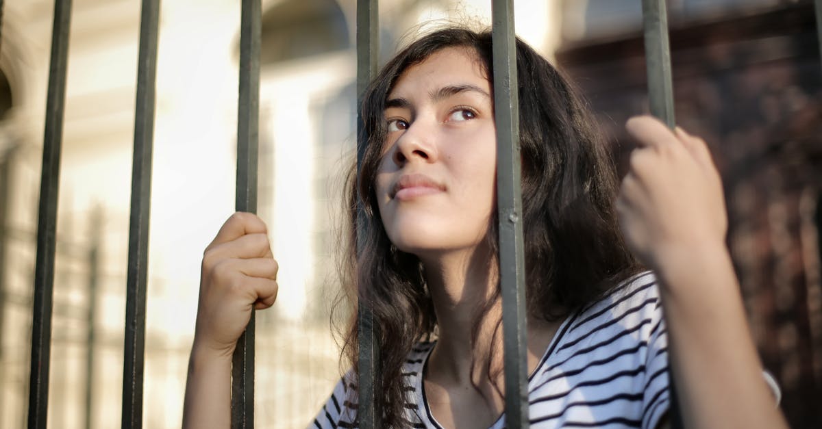 What are all the factors which affect escape chance? - Sad isolated young woman looking away through fence with hope