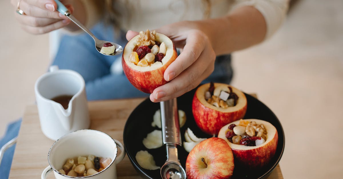 What are the effects of not filling up your active menu completely? - Faceless female cook with syrup in spoon and filled red apple during cooking process at home What are the effects of not filling up your active menu completely? - Faceless female cook with syrup in spoon and filled red apple during cooking process at home