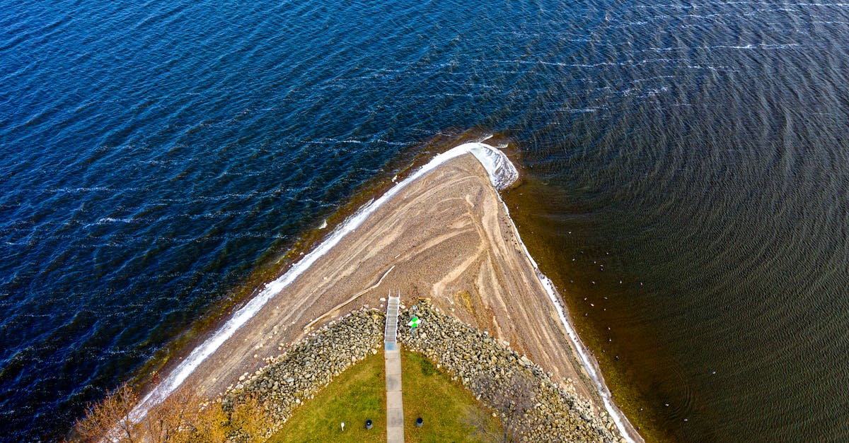 What are the graces at Weeping Peninsula pointing to? - Aerial Photography of Body of Water