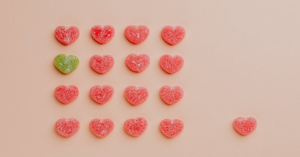 What are the individual Color Ids? - Heart shaped gumdrops on pink background