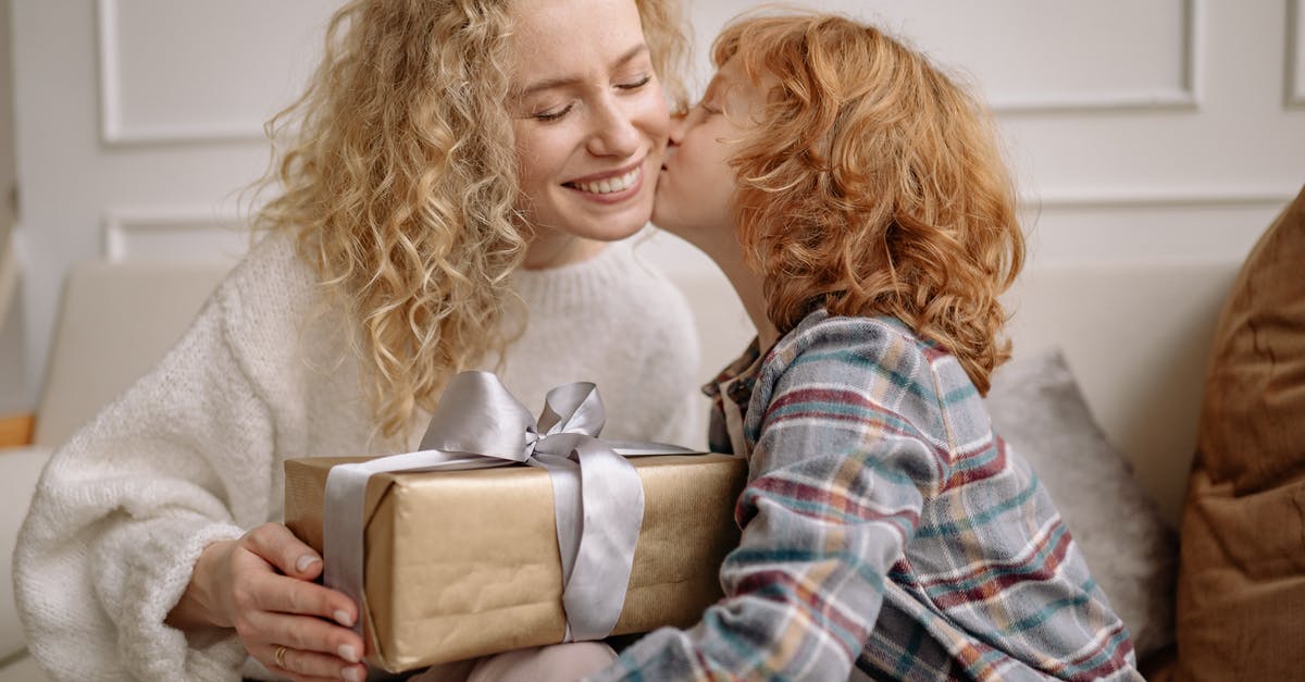 What are the repercussions of giving chems to Mama Murphy? - A Boy in Plaid Shirt Kissing a Woman in White Top Holding a Gift Box