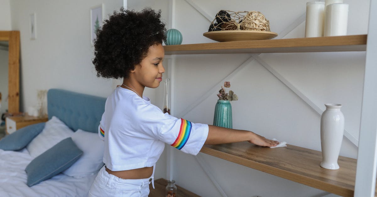 What are the twelve items I need to collect for the Santa's Little Helper challenge? - Small girl cleaning shelf in apartment What are the twelve items I need to collect for the Santa's Little Helper challenge? - Small girl cleaning shelf in apartment