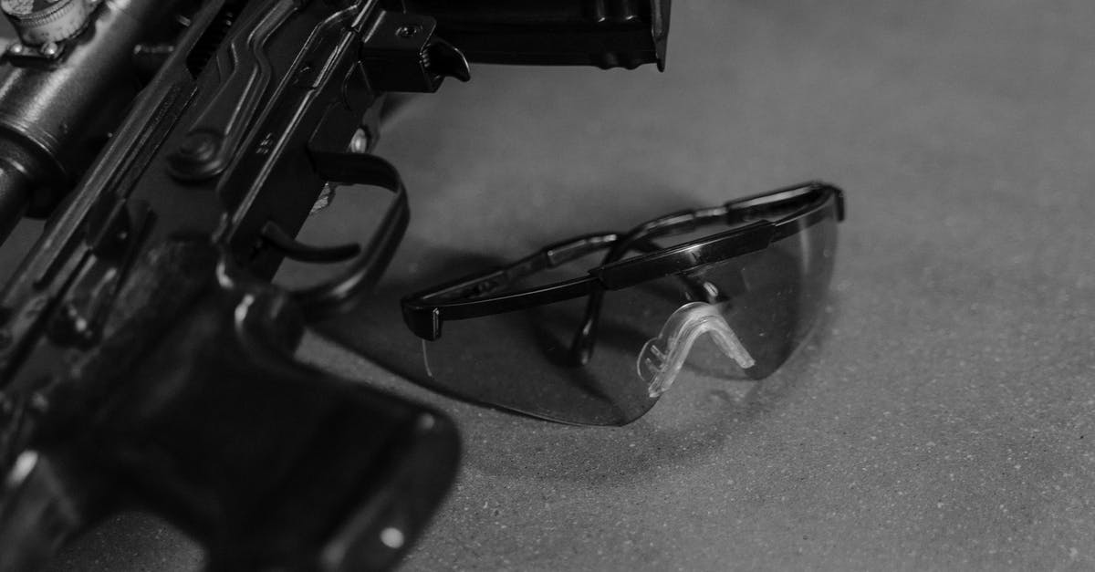 What are the weapon ranges? - Safety Glasses next to a Rifle What are the weapon ranges? - Safety Glasses next to a Rifle