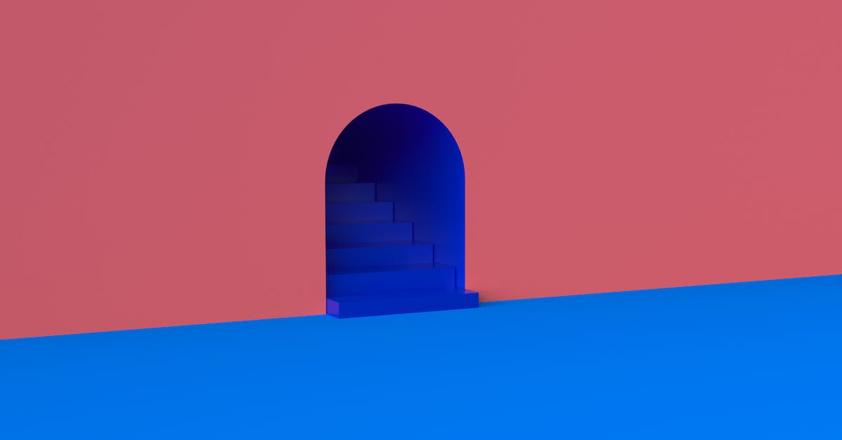 What are these red triangle-shaped things? - Blue Staircase in Red Wall Graphic What are these red triangle-shaped things? - Blue Staircase in Red Wall Graphic