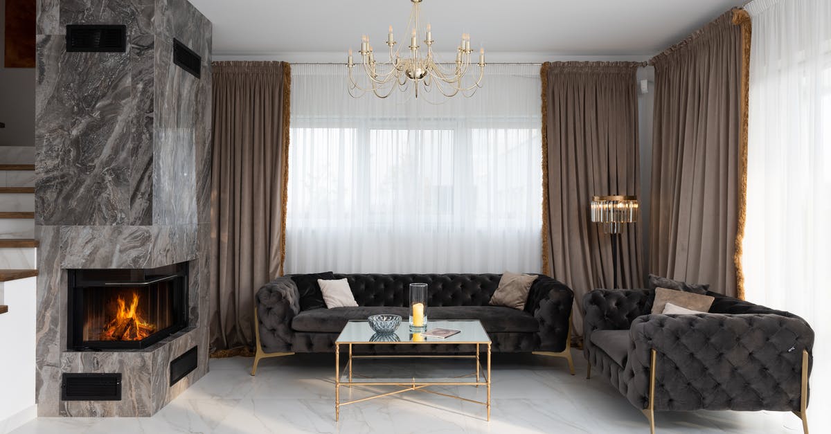 What contributes to extinguishing room fires faster? - Cozy living room with fireplace and sofas What contributes to extinguishing room fires faster? - Cozy living room with fireplace and sofas