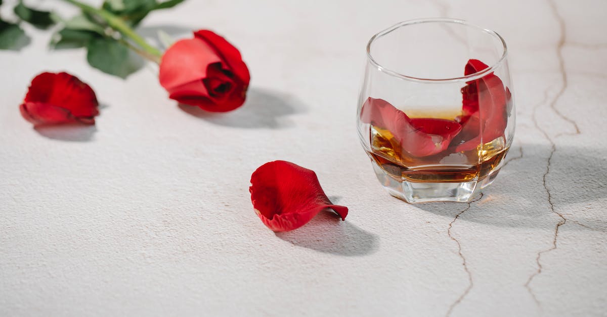 What counts as strong alcohol for potion refilling? - Red rose petals in glass of cognac