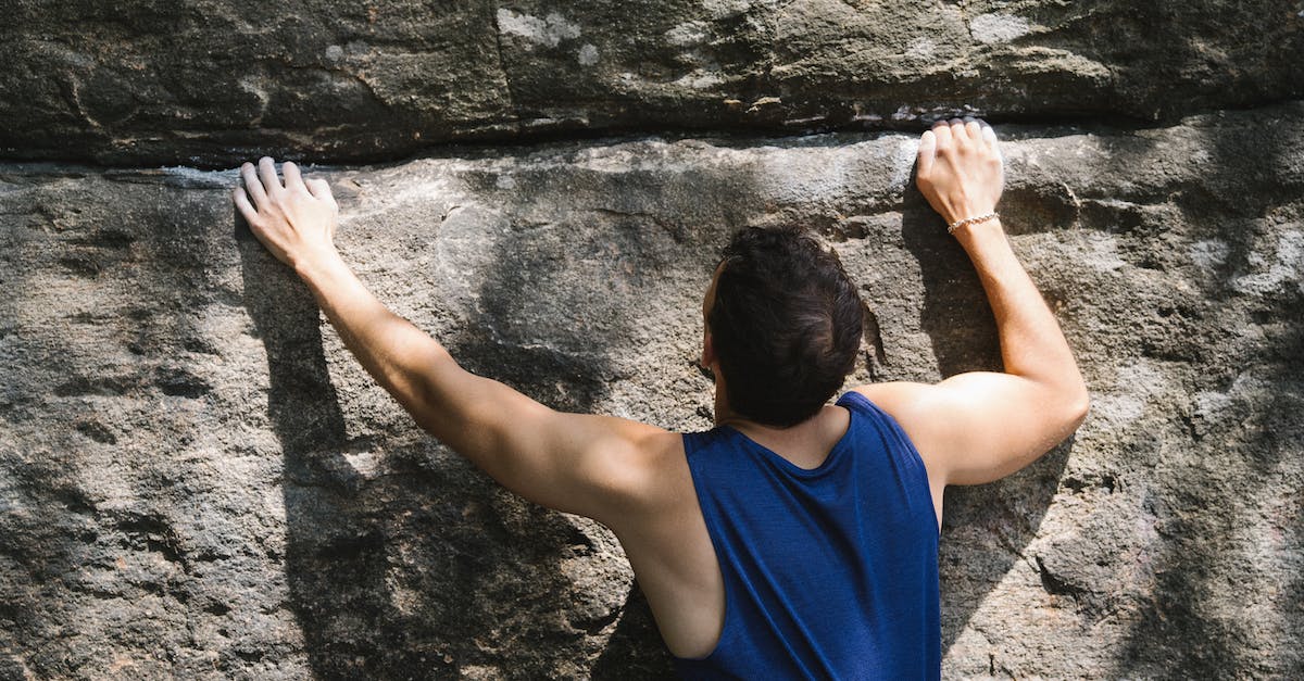 What determines the stagger duration? - Woman in Blue Tank Top Climbing on Gray Rock