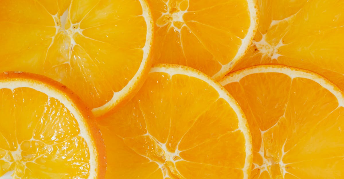 What do the quarter circle and full circle icons mean? - Slices of fresh ripe orange