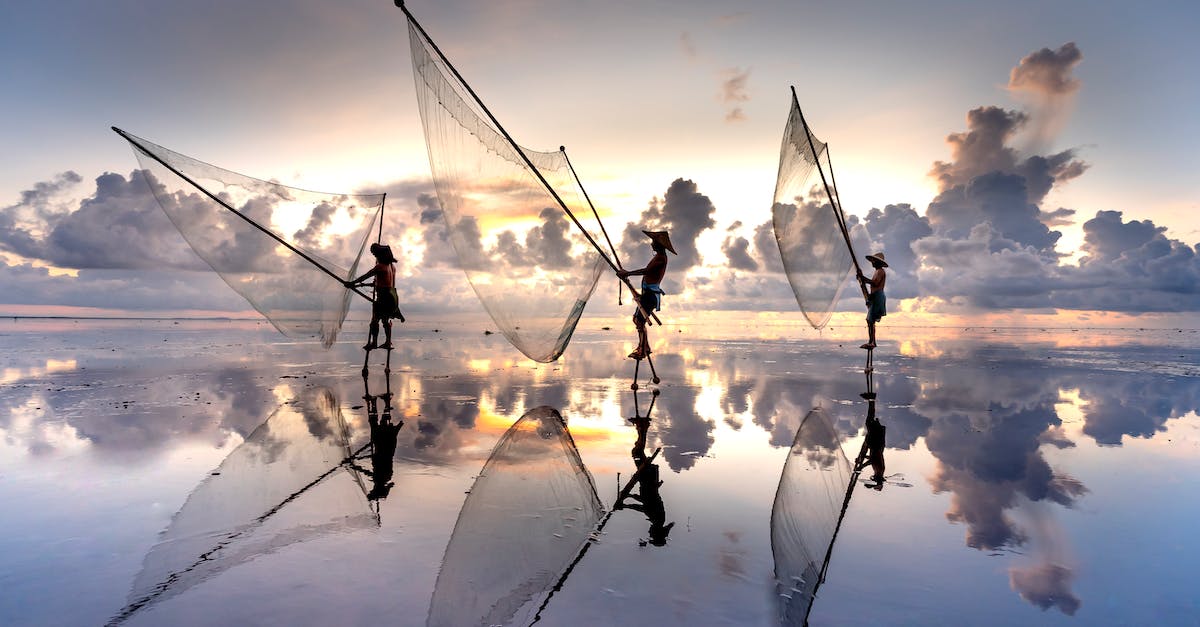 What does Mario say when he's throwing Bowser? - Men Throwing a Fishing Net in Sea at Dusk 