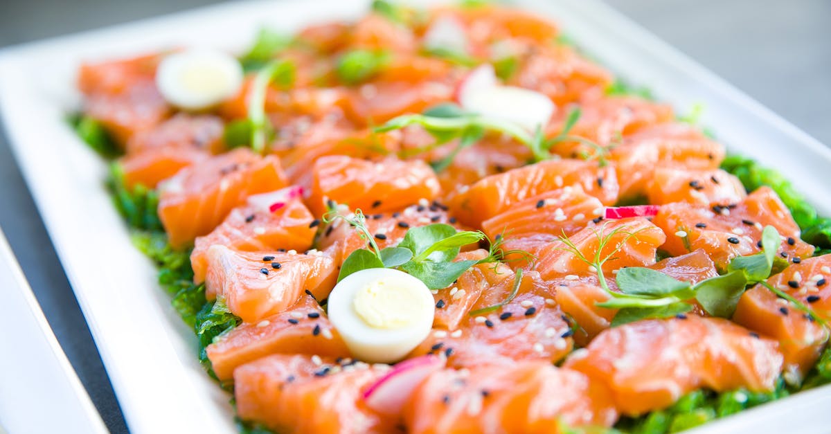 What does orange (normal eggs) do in Salmon Run? - Salmon with greens and quail eggs on banquet table What does orange (normal eggs) do in Salmon Run? - Salmon with greens and quail eggs on banquet table