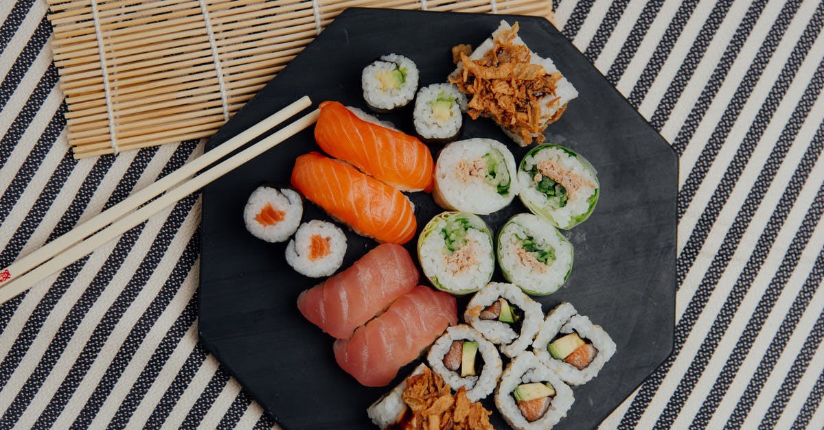 What does rolling do for Fish? - Plate with sushi rolls near chopsticks What does rolling do for Fish? - Plate with sushi rolls near chopsticks