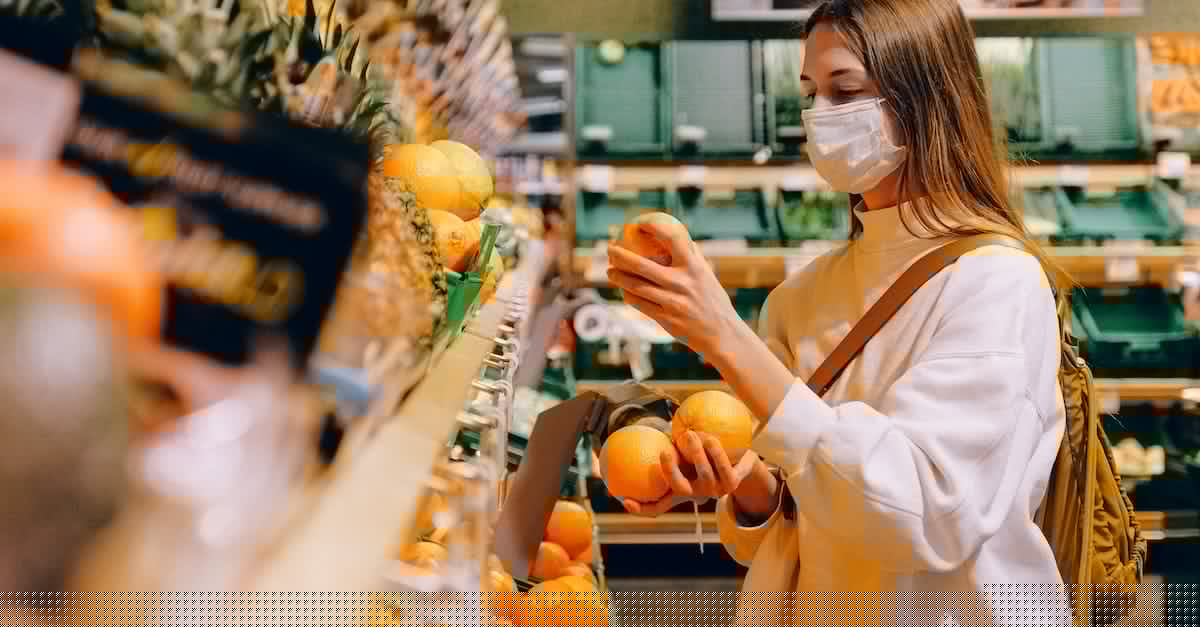 What does wearing the Freddy Fazbear Mask do? - Woman Wearing Mask in Supermarket