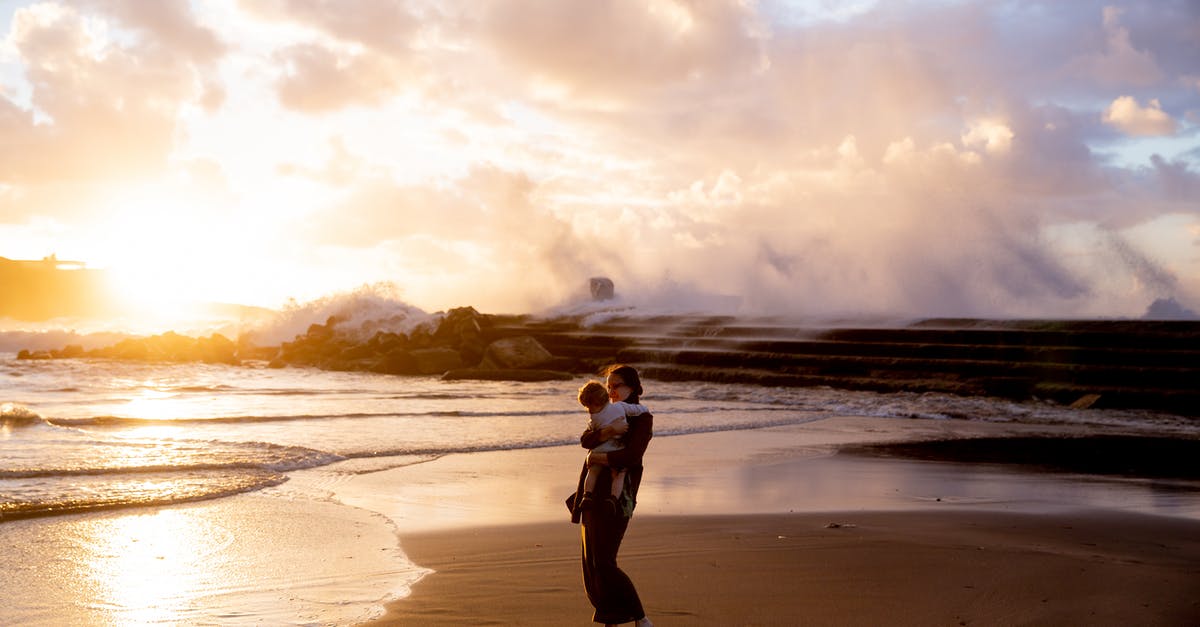 What enemies carry plasma rifles? - Woman Standing on Seashore Carrying Her Child during Sunset What enemies carry plasma rifles? - Woman Standing on Seashore Carrying Her Child during Sunset